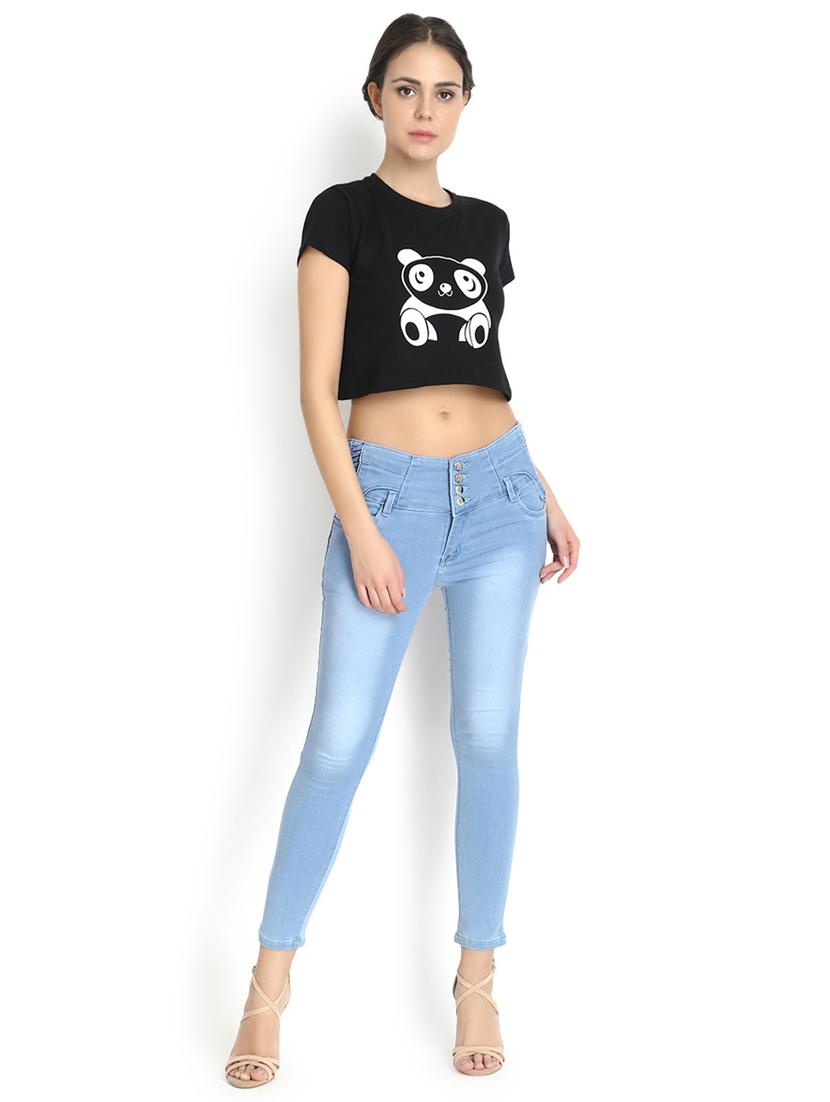 mid rise stone washed jeans - 17030385 - Standard Image - 3