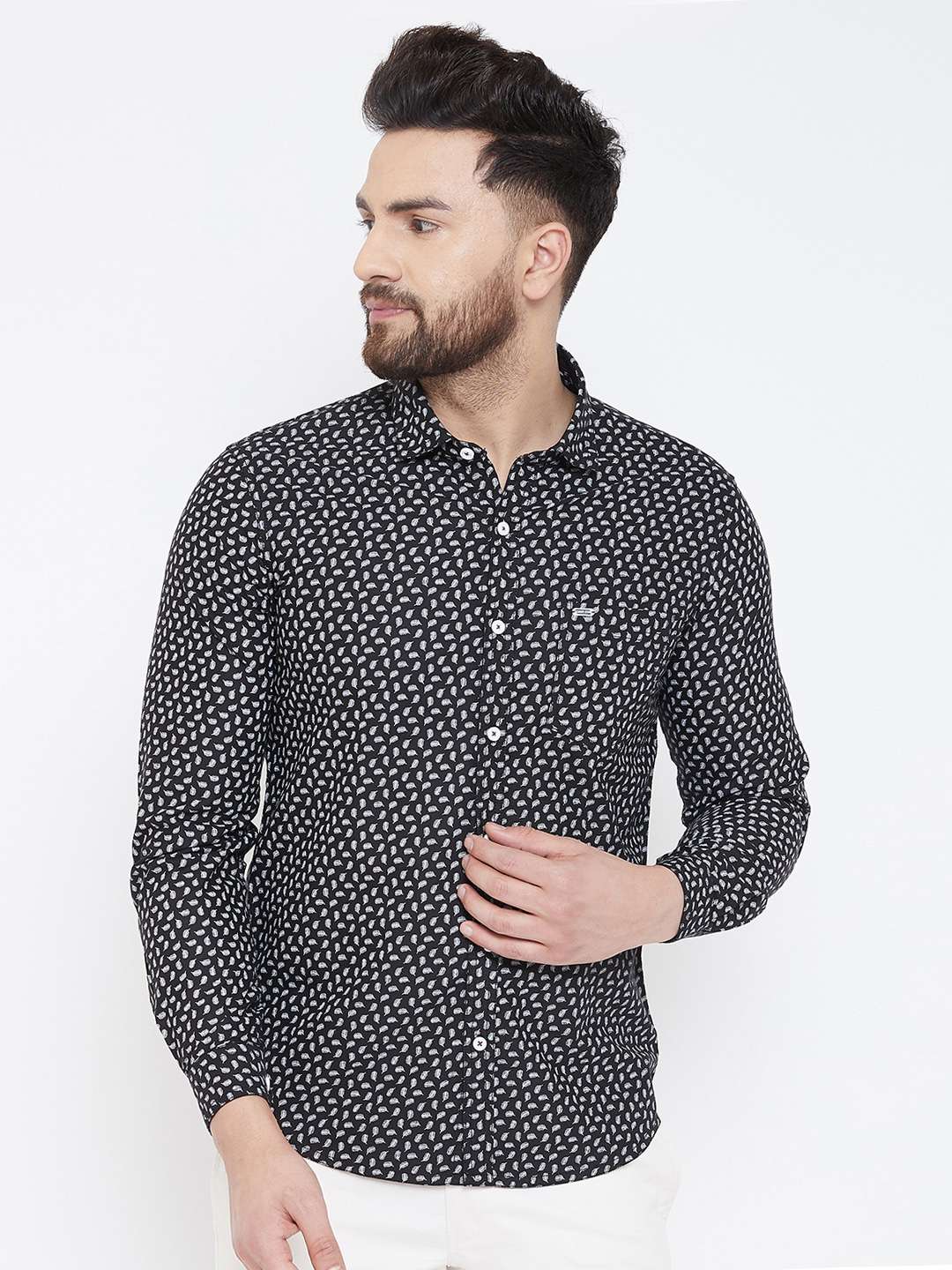 black printed casual shirt - 17031608 - Zoom Image - 0