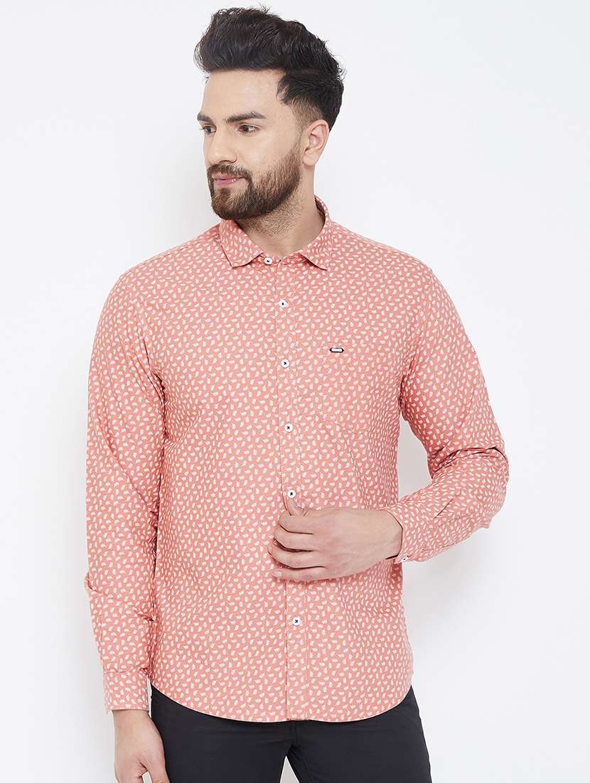 orange printed casual shirt - 17031610 -  Zoom Image - 0