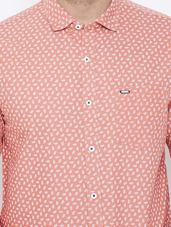 orange printed casual shirt - 17031610 - Standard Image - 3