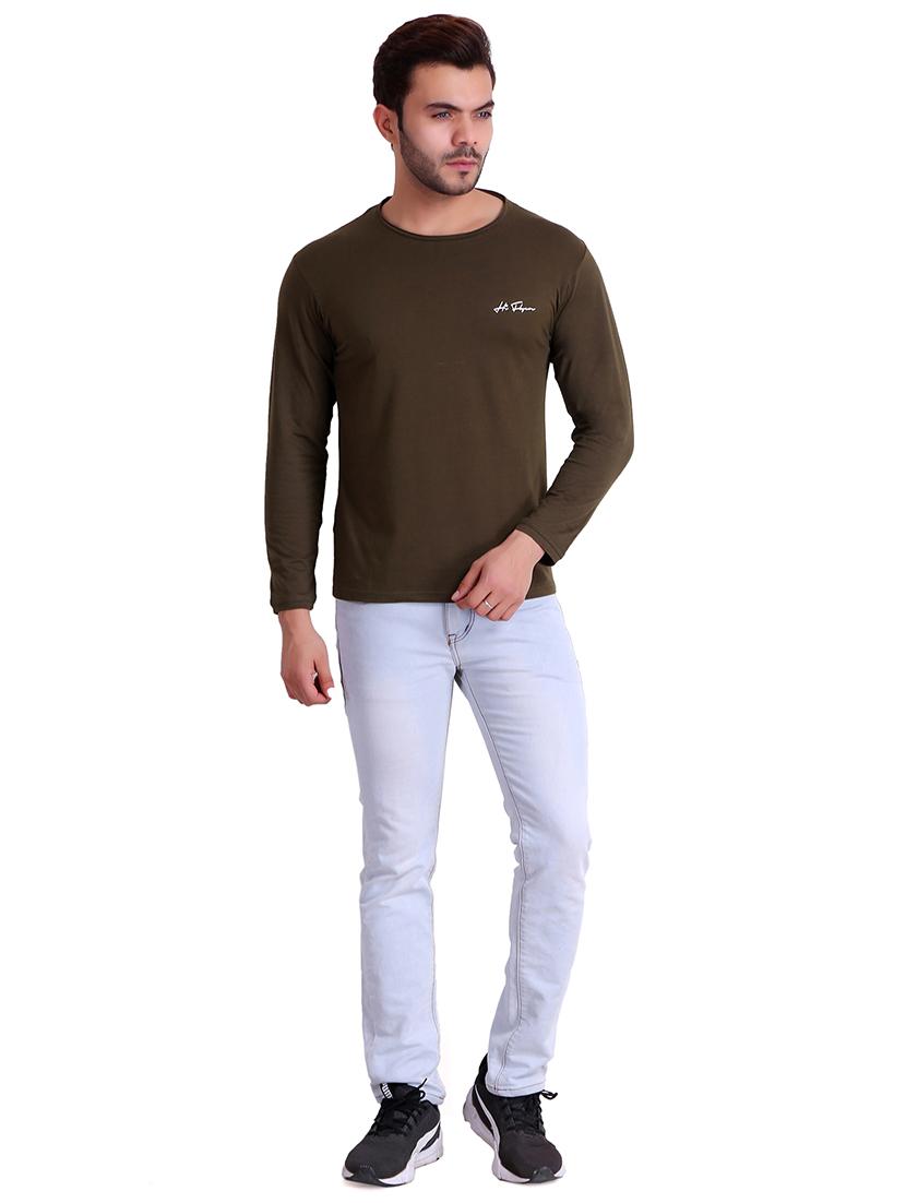 men solid cotton t-shirt - 17031723 - Standard Image - 3