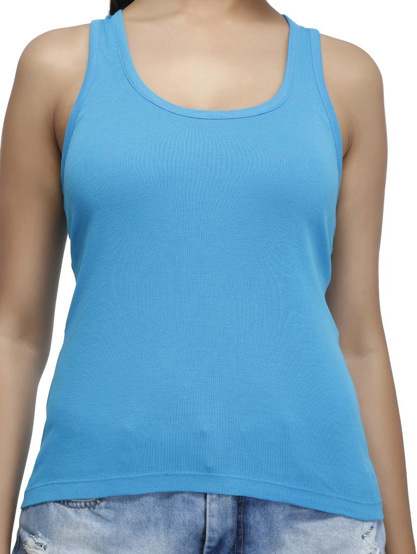 light blue cotton camisole - 17031825 - Standard Image - 3