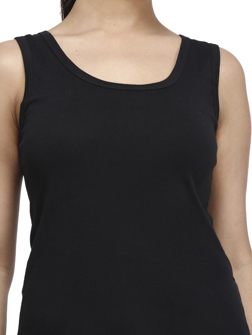 black cotton camisole - 17031826 - Standard Image - 3