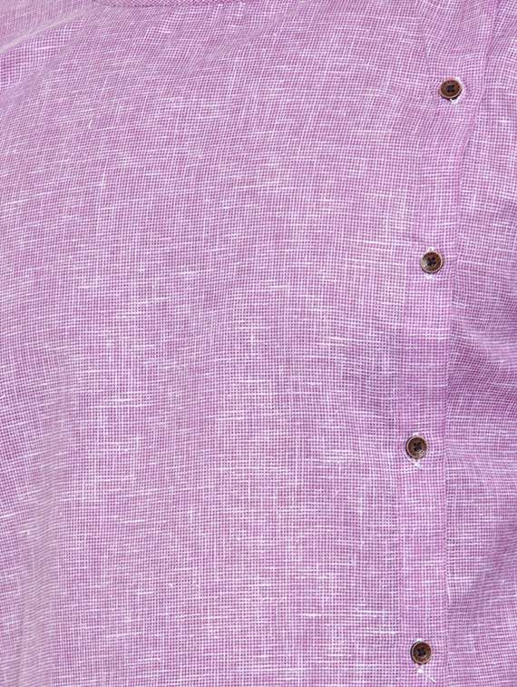 purple solid asymmetric kurta - 17032531 - Standard Image - 3