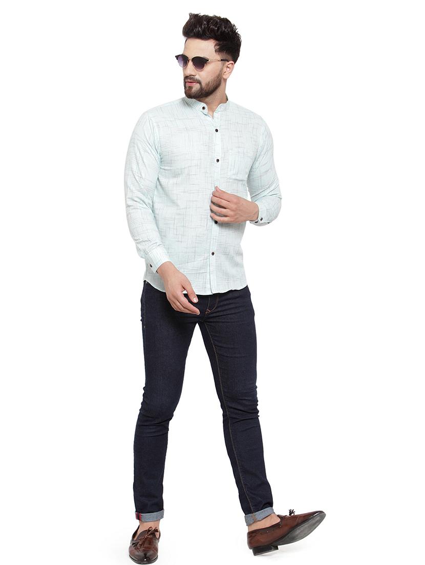 mens melange casual shirt - 17033790 - Standard Image - 3