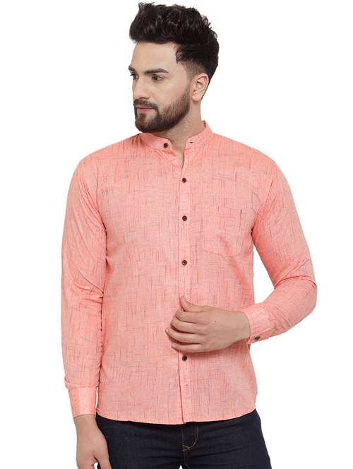 mens melange casual shirt - 17033796 - Standard Image - 0