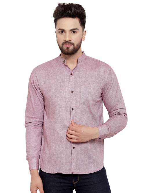 mens self design casual shirt - 17033802 -  Standard Image - 0