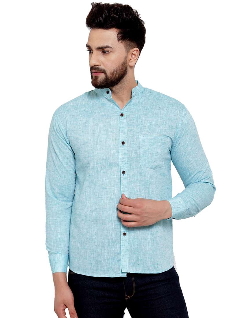 mens melange casual shirt - 17033812 -  Zoom Image - 0