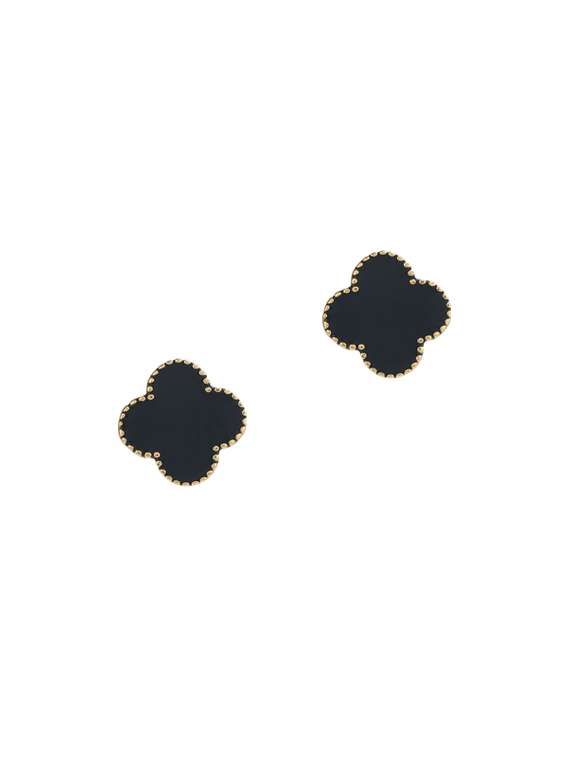black metal studs earring - 17041149 - Zoom Image - 0