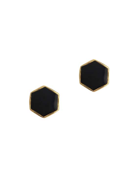 black metal studs earring