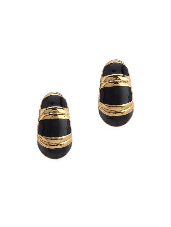 black metal studs earring - 17041188 -  Zoom Image - 0