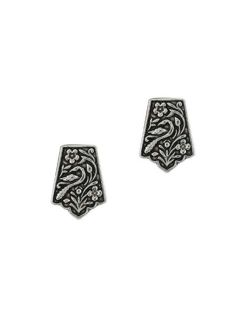 silver metal studs earring - 17041295 - Standard Image - 0