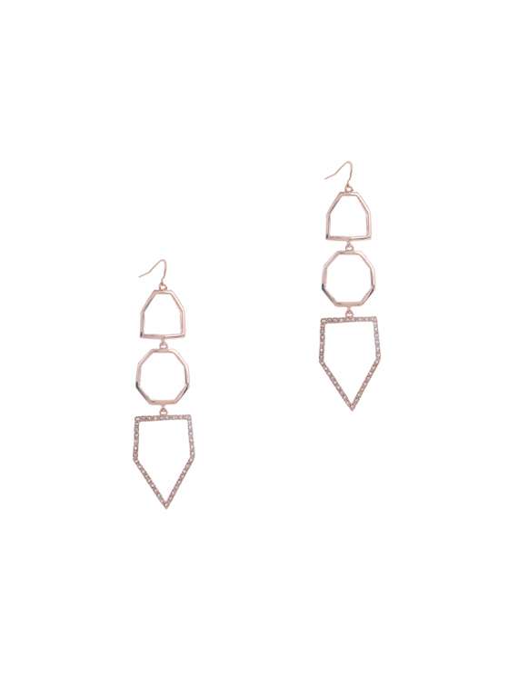 gold metal drop earring