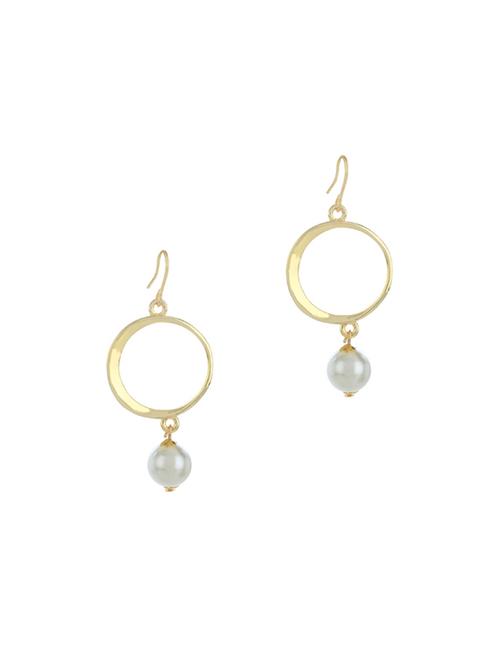 gold metal drop earring - 17041416 -  Standard Image - 0