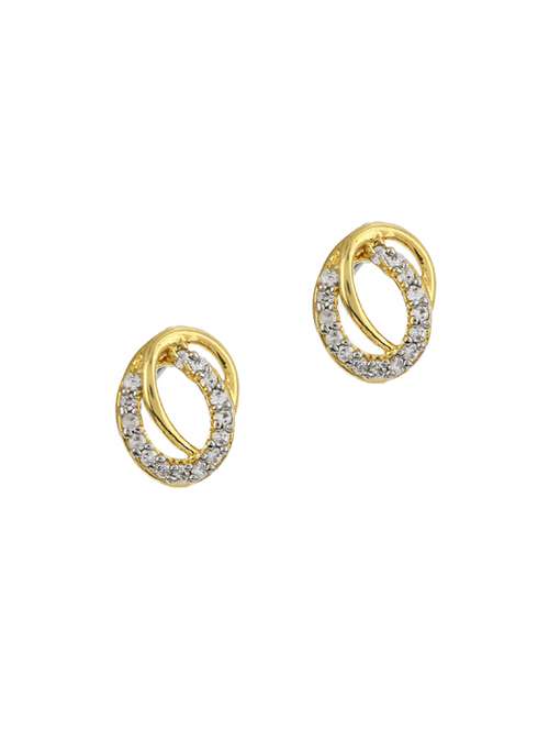 gold metal studs earring - 17041450 -  Standard Image - 0