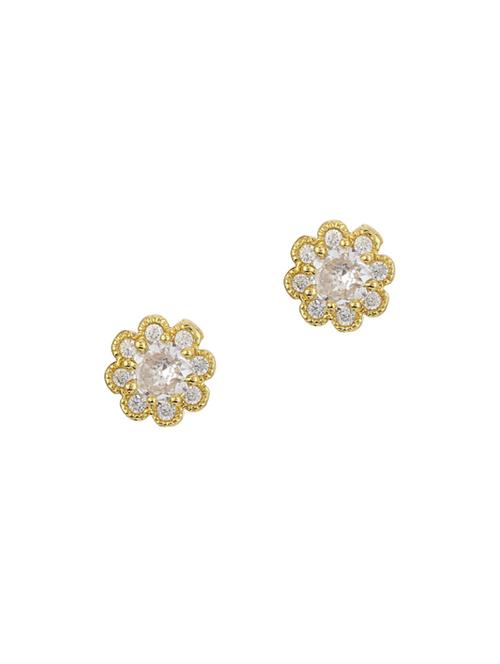 gold metal studs earring - 17041458 - Standard Image - 0