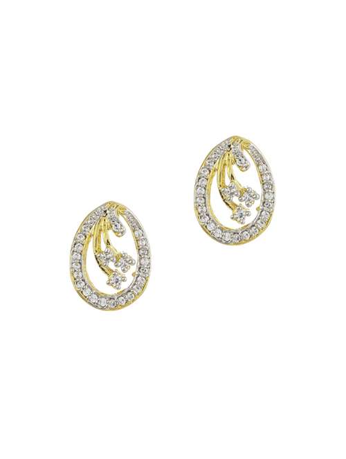 gold metal studs earring - 17041498 - Standard Image - 0