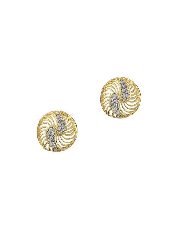 gold metal studs earring - 17041504 -  Zoom Image - 0