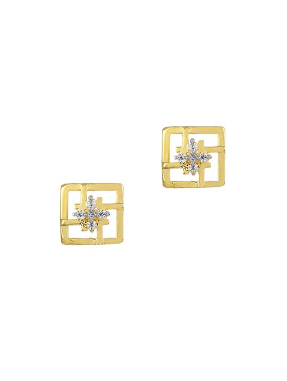 gold metal studs earring - 17041514 -  Zoom Image - 0