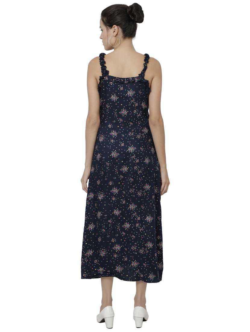 square neck printed maxi dress  - 17059280 -  Standard Image - 3