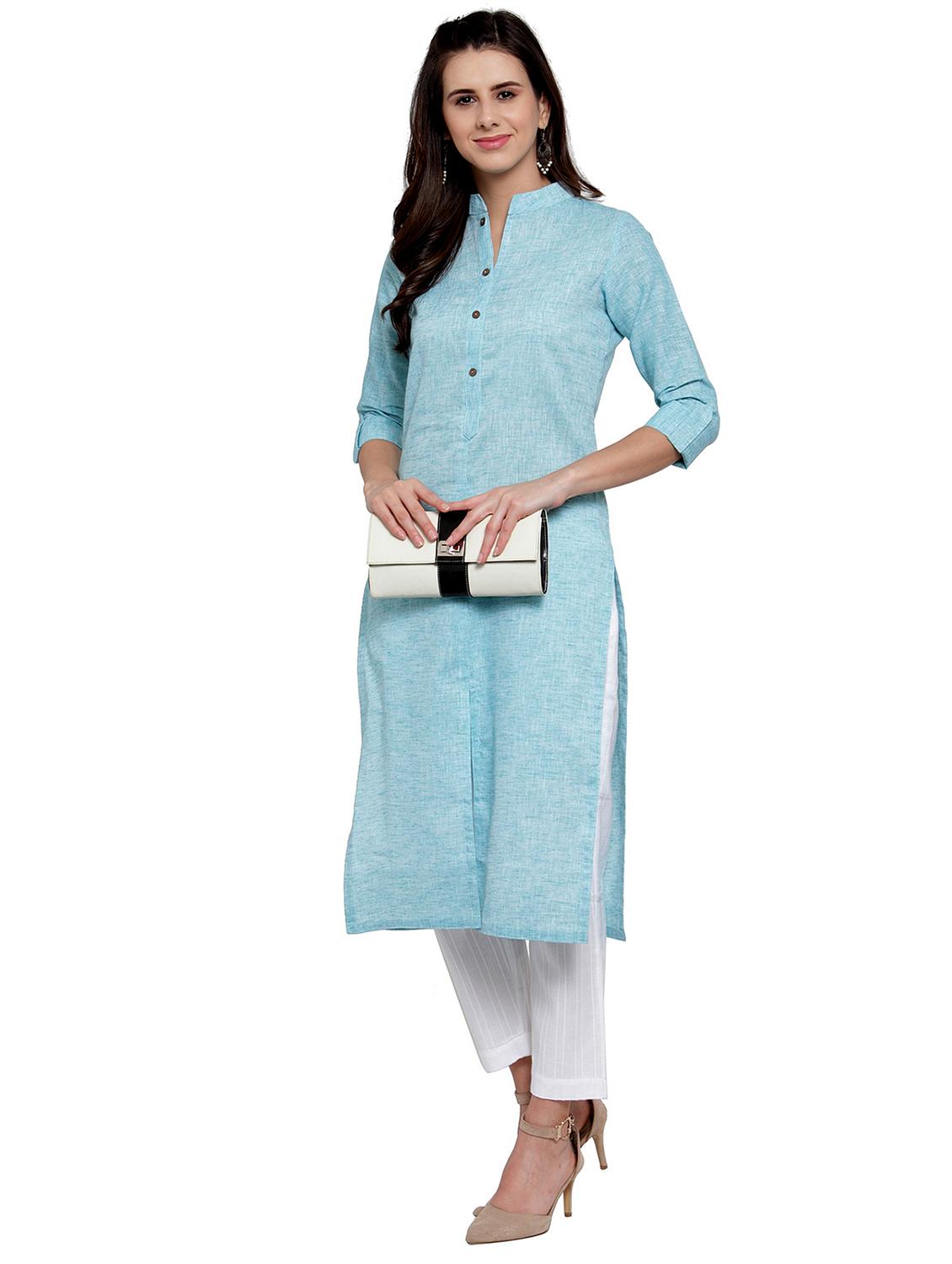 women's straight kurta - 17059737 - Standard Image - 3
