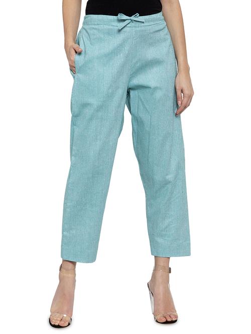 solid flat front cigarette pants - 17060643 - Standard Image - 0