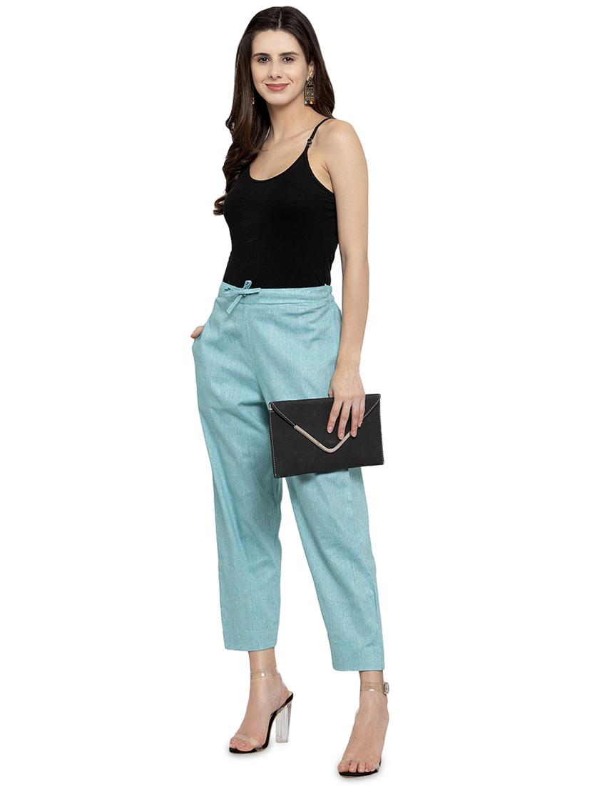 solid flat front cigarette pants - 17060643 - Standard Image - 3