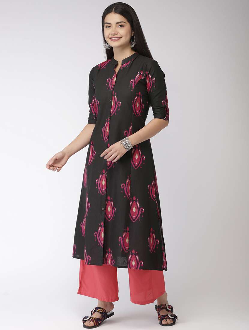 ikat a-line kurta