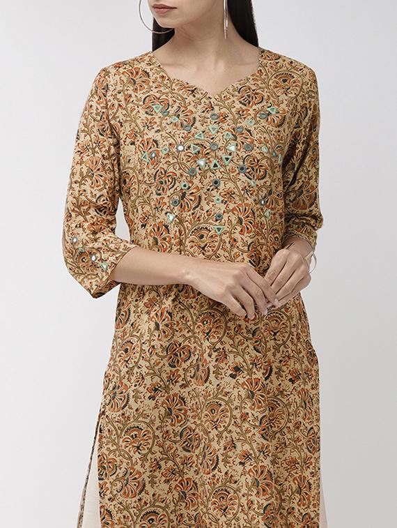 kalamkari straight kurta - 17060710 - Standard Image - 3