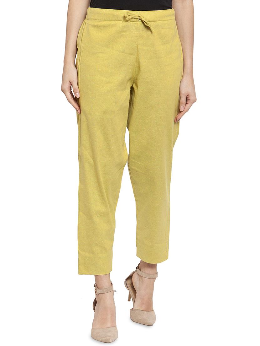 women solids calf length tailored pants - 17060965 - Zoom Image - 0