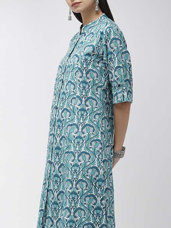 printed a-line kurta - 17061219 -  Standard Image - 3