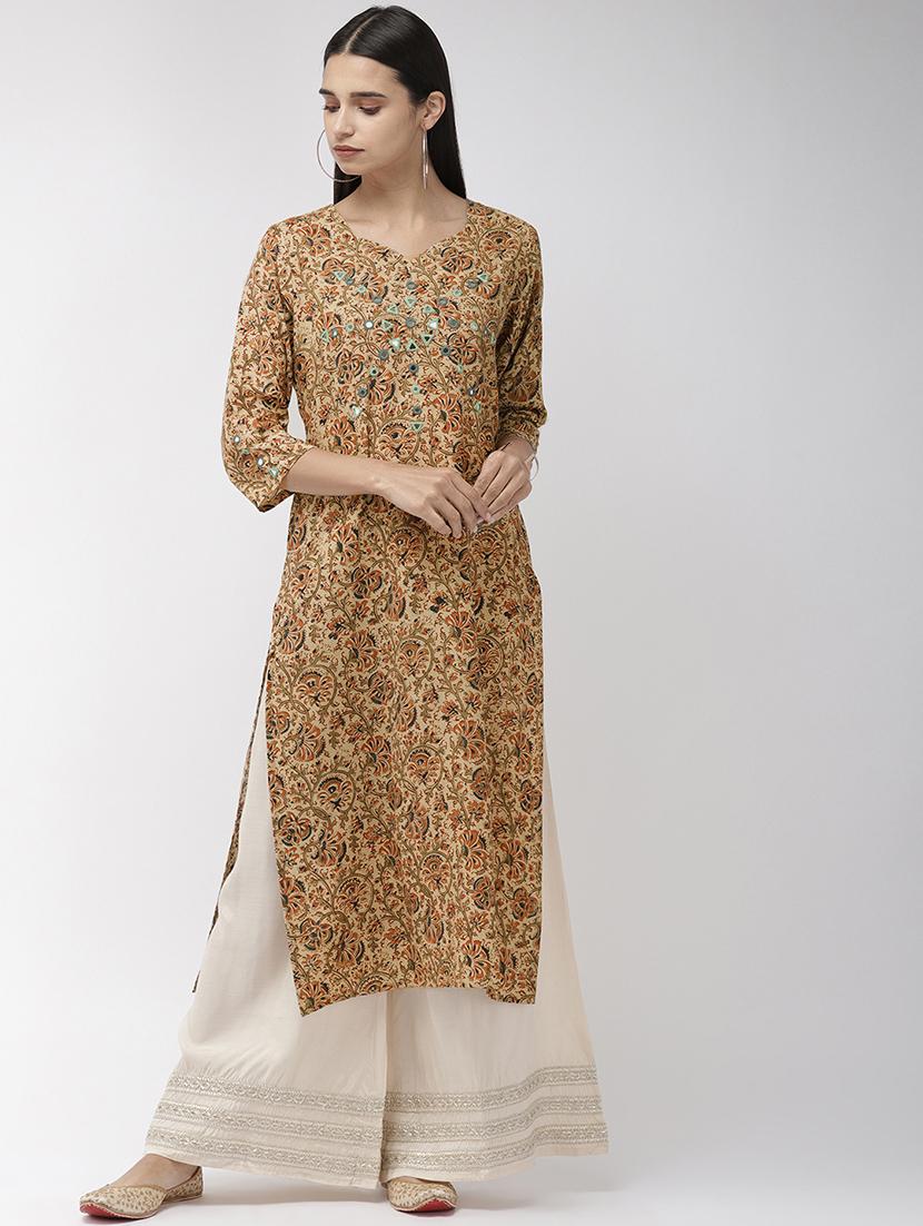 kalamkari straight kurta - 17061223 -  Zoom Image - 0