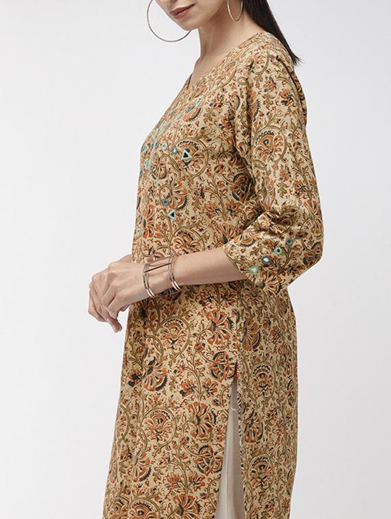 kalamkari straight kurta - 17061223 - Standard Image - 3
