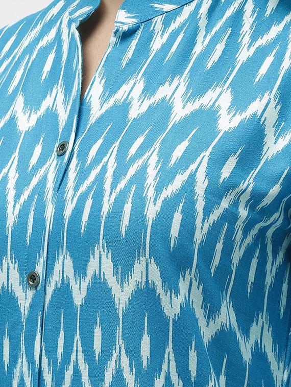 ikat straight kurta - 17061224 - Standard Image - 5