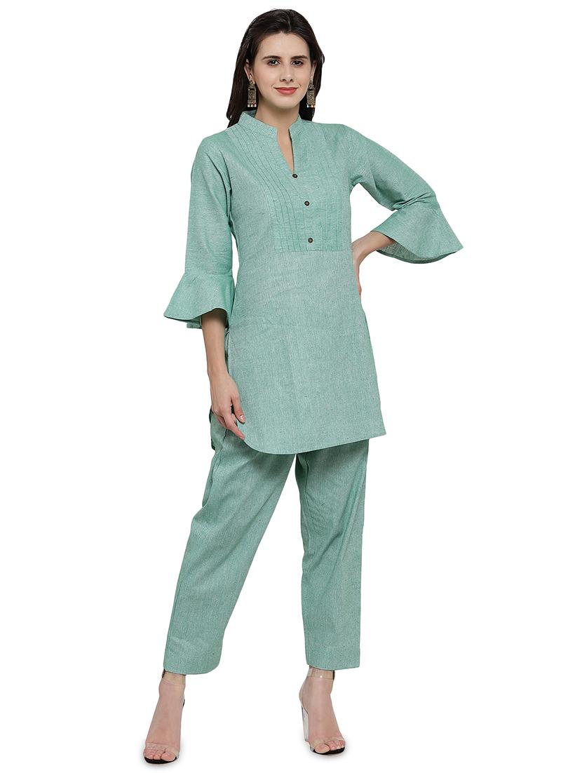 women three quarter sleeve ethnic co-ord set - 17062096 - Zoom Image - 0