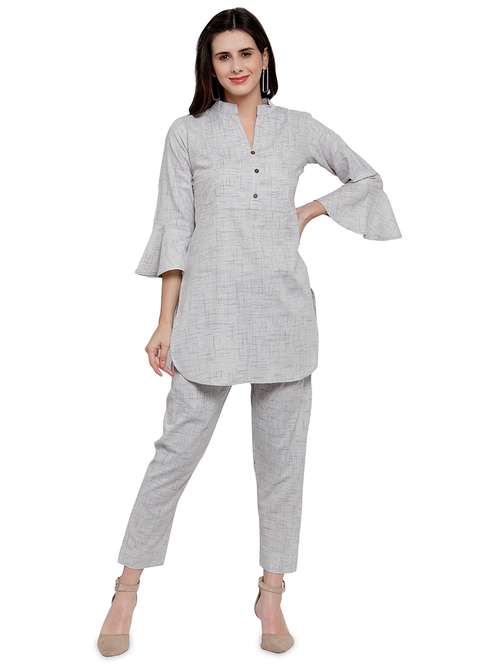 solid kurta pant set - 17062105 -  Standard Image - 0