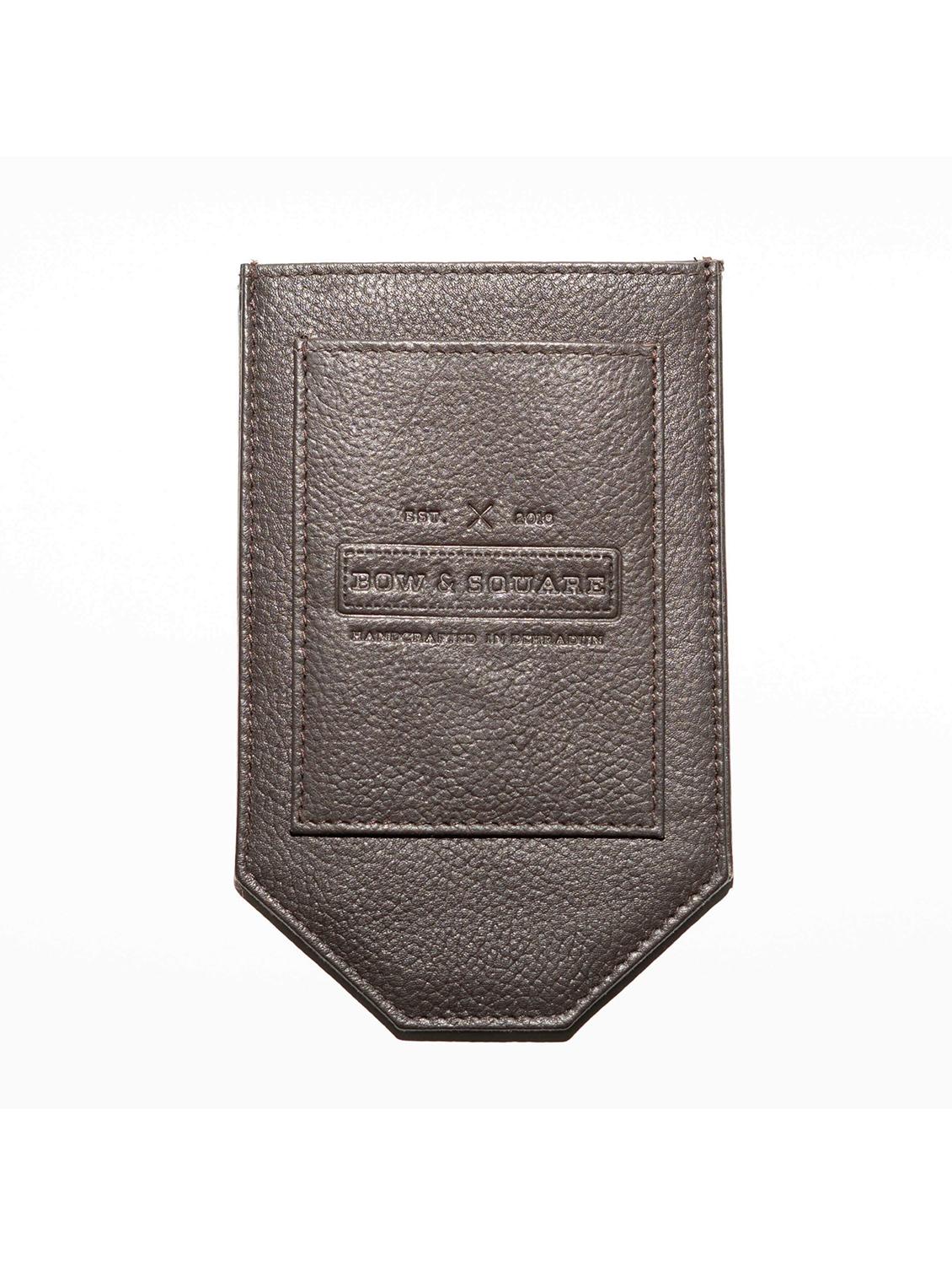 chocolate brown leather card holder - 17062374 -  Zoom Image - 0