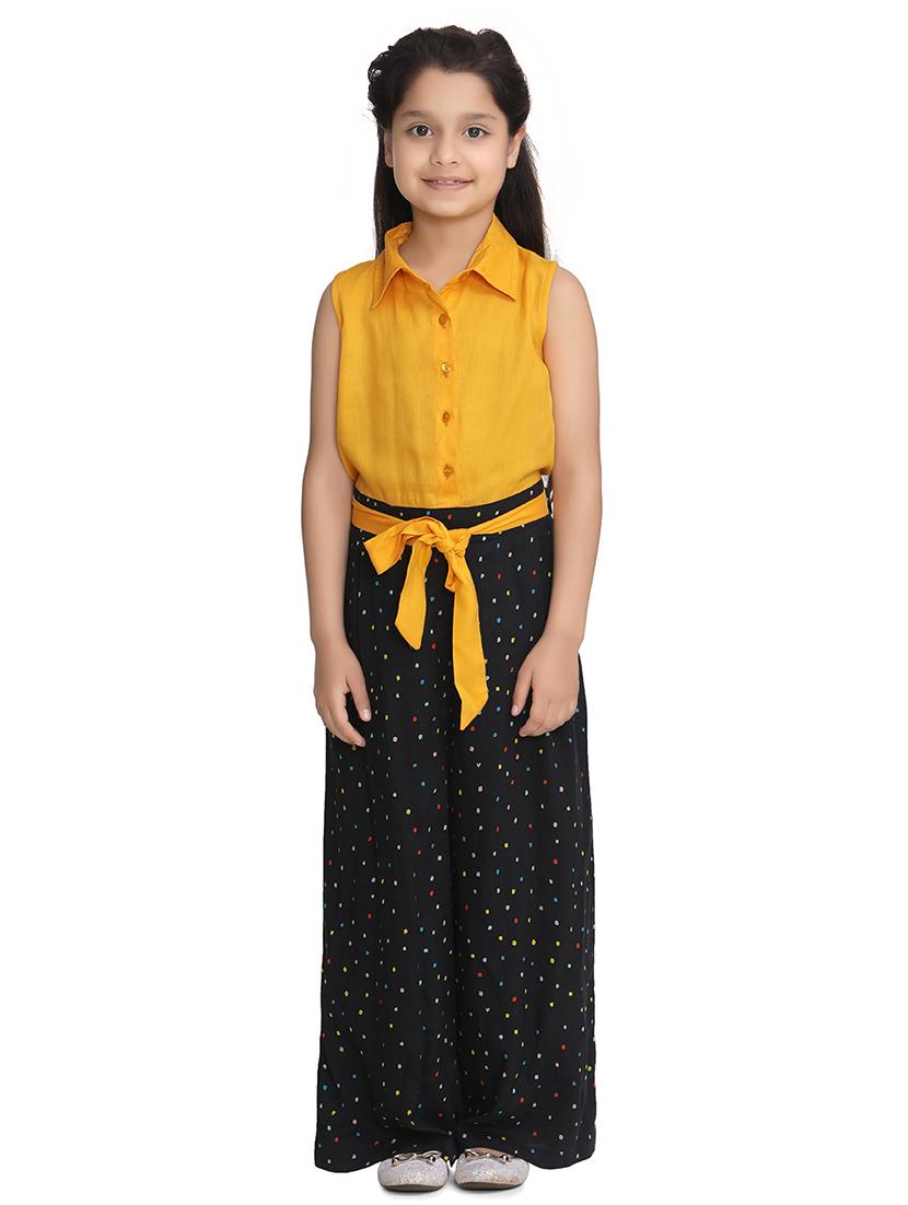 yellow rayon full length jumpsuit twin sets & jump suit - 17063870 - Zoom Image - 0