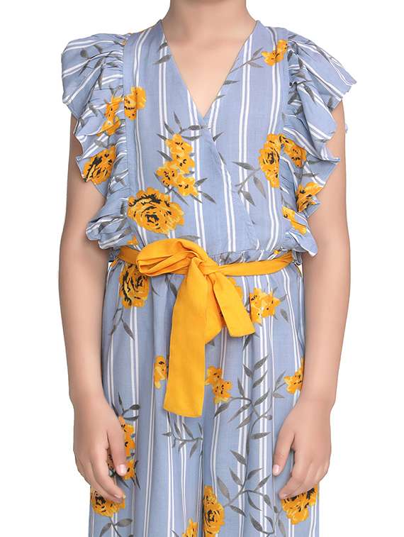 blue cotton full length jumpsuit twin sets & jump suit - 17063872 -  Standard Image - 3