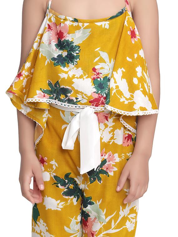 yellow rayon full length jumpsuit twin sets & jump suit - 17063874 - Standard Image - 3