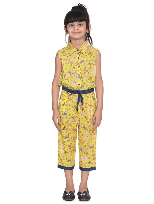 yellow cotton 34th jumpsuit twin sets & jump suit - 17063876 - Standard Image - 0