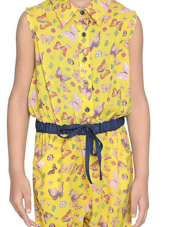 yellow cotton 34th jumpsuit twin sets & jump suit - 17063876 - Standard Image - 3