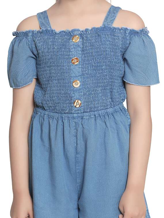 blue rayon playsuits twin sets & jump suit - 17063877 - Standard Image - 3