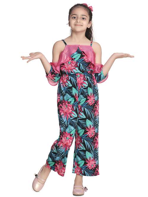 pink polycrepe full length jumpsuit twin sets & jump suit - 17063882 -  Standard Image - 0