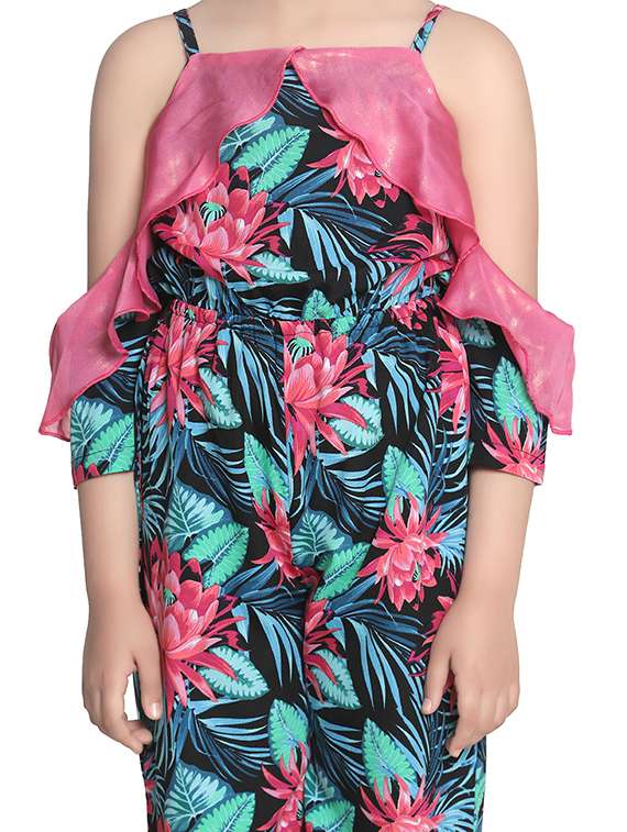 pink polycrepe full length jumpsuit twin sets & jump suit - 17063882 - Standard Image - 3