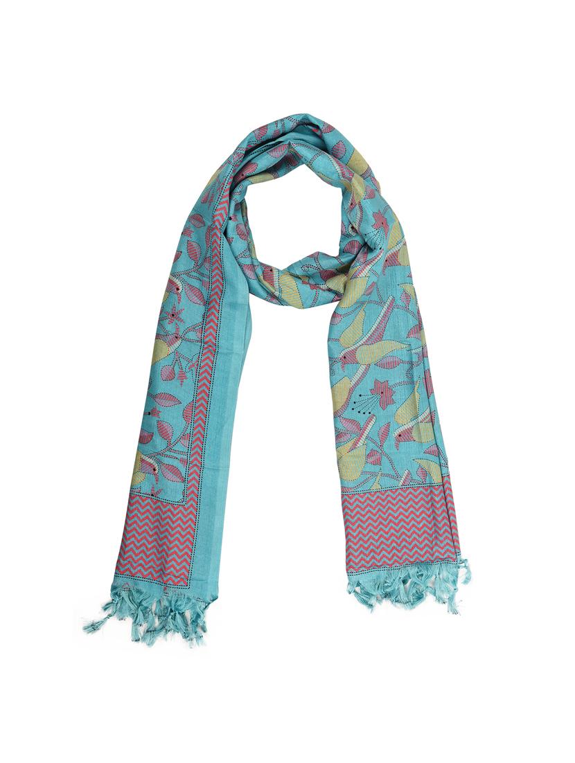 turquoise art silk dupatta - 17063992 - Zoom Image - 0