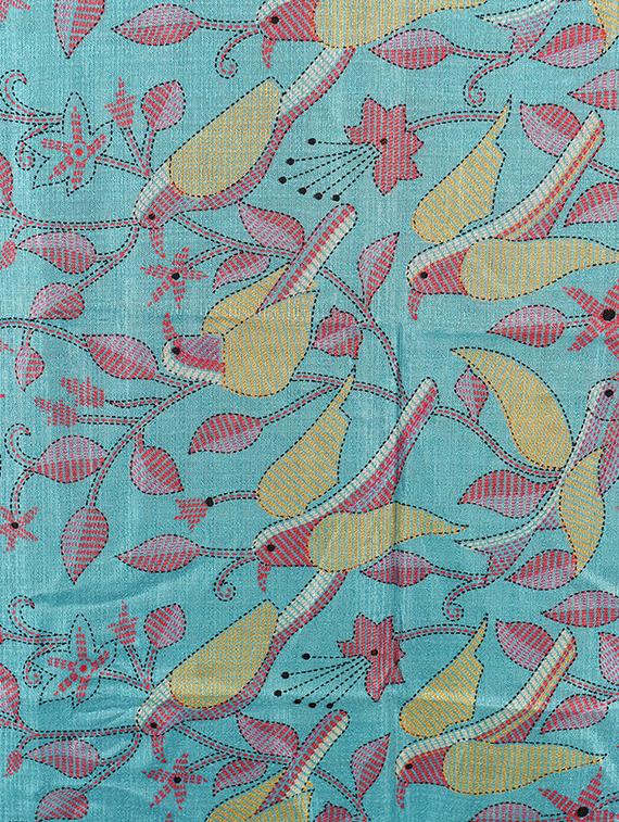 turquoise art silk dupatta - 17063992 - Standard Image - 3