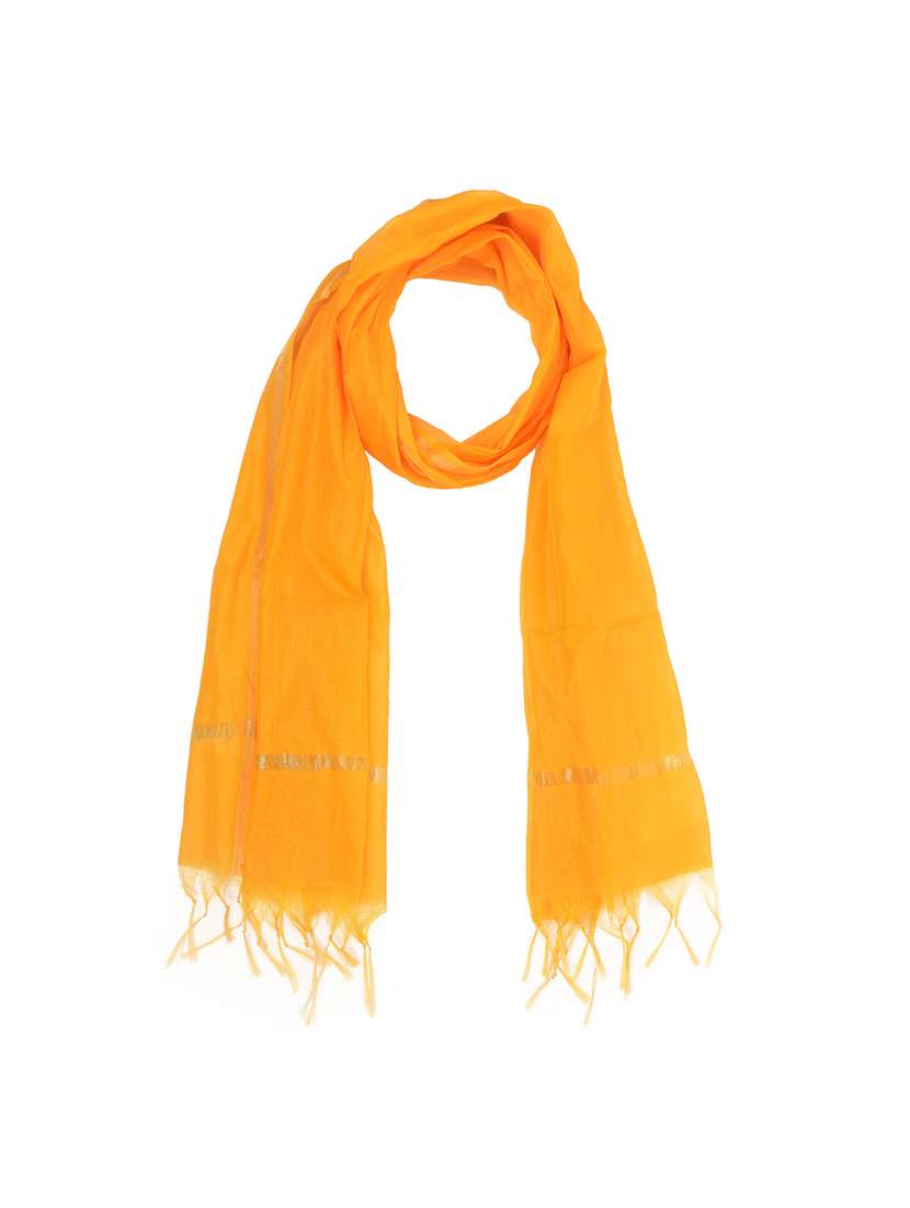 yellow chanderi dupatta - 17064018 -  Zoom Image - 0