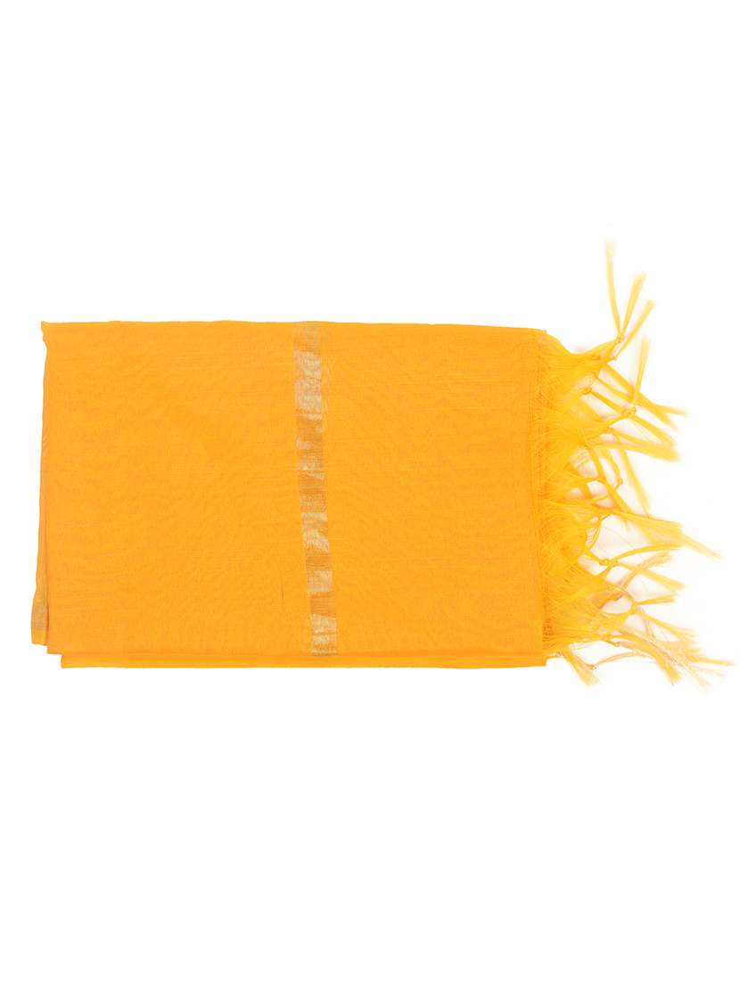 yellow chanderi dupatta - 17064018 - Standard Image - 3