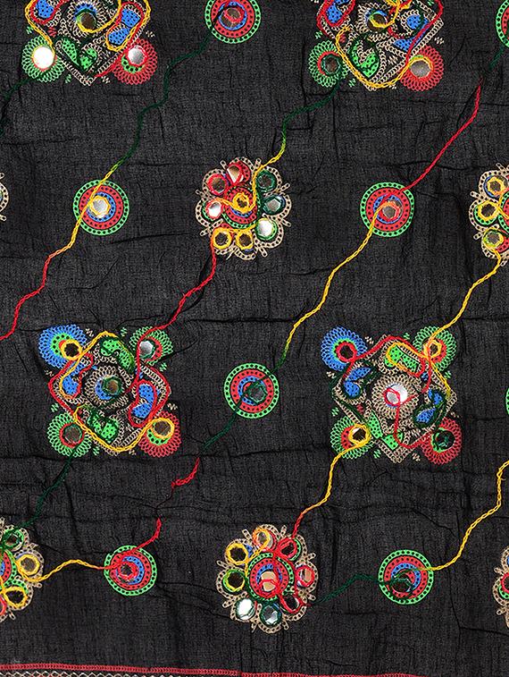 black cotton dupatta - 17064028 - Standard Image - 3